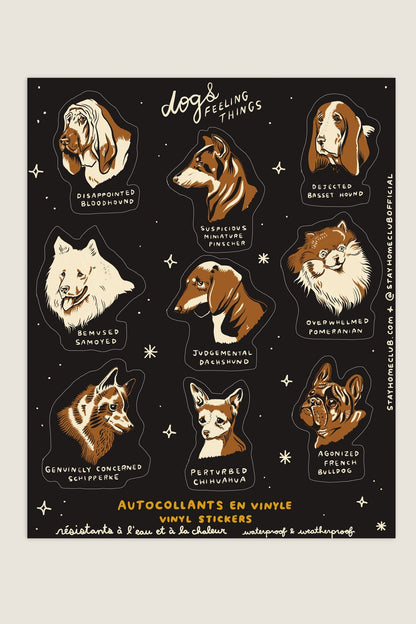 Dogs Feeling Things Mega Sticker Sheet