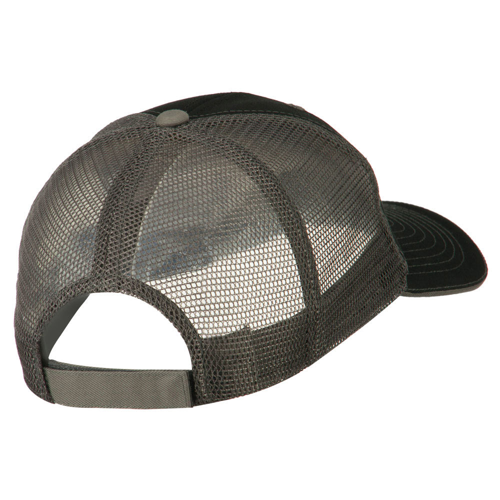 Italy Flag Embroidered Patched Big Size Washed Mesh Cap