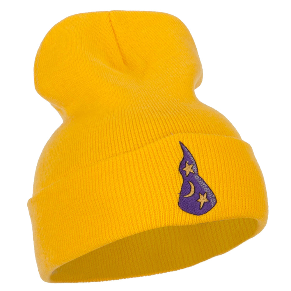 Wizard Hat with Stars and Moon Embroidered Long Beanie